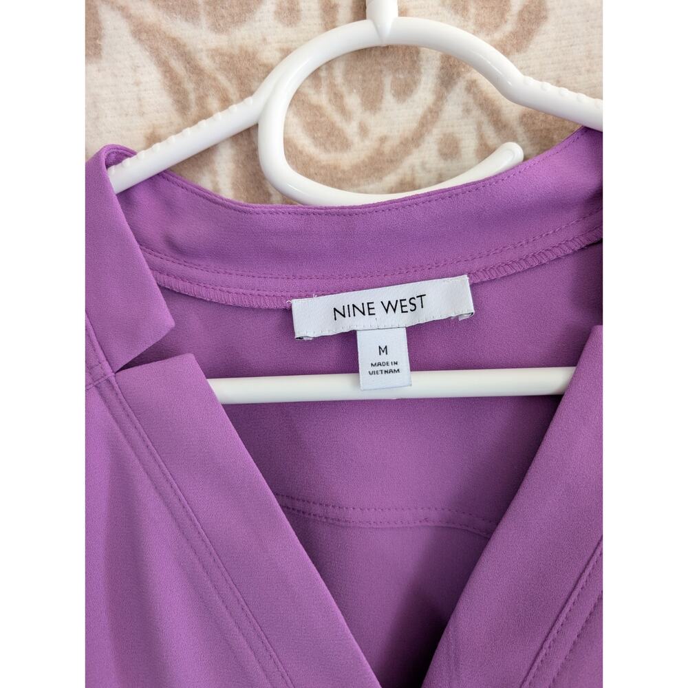 Nine West Purple Women's Blouse Medium - Picture 3 of 7